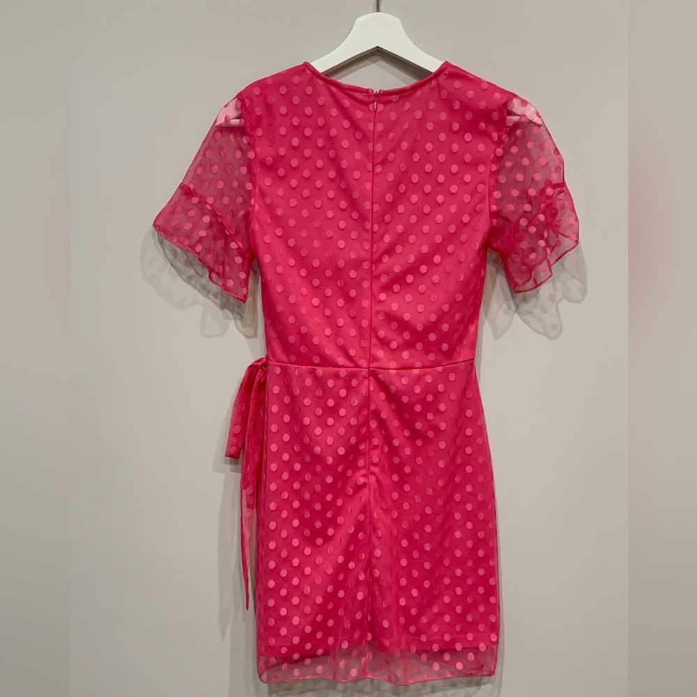 Eilly Bazar Hot Pink Polka Dot Mini Dress - Size: S - Picture 7 of 8